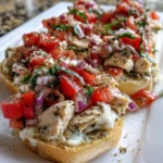 Chicken Bruschetta Casserole – Fresh, Cheesy & Bursting with Flavor!