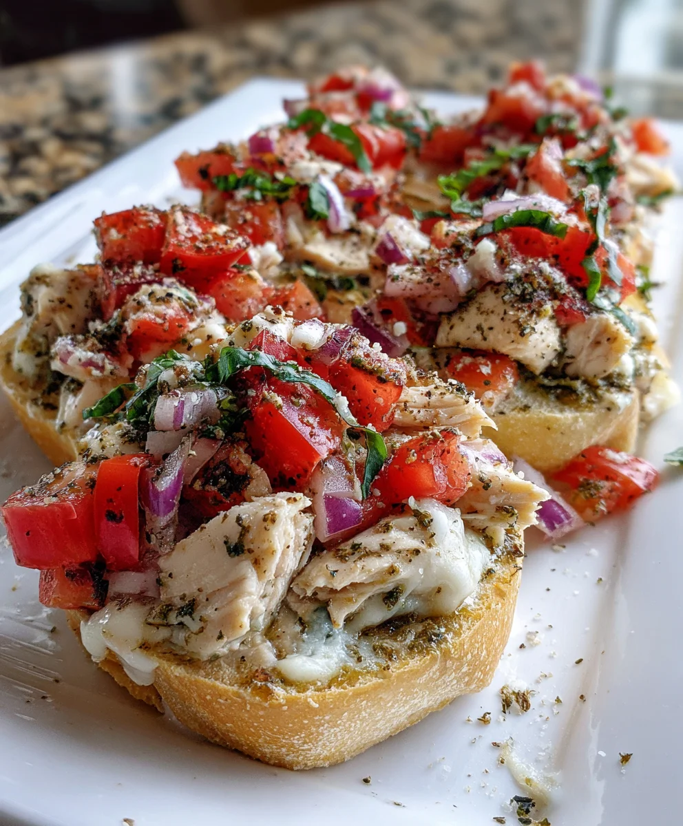 Chicken Bruschetta Casserole – Fresh, Cheesy & Bursting with Flavor!