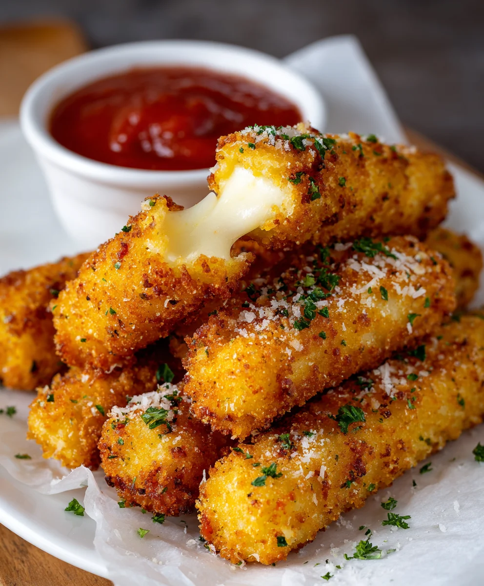 Mozzarella Sticks – Crispy, Cheesy & Perfectly Gooey!