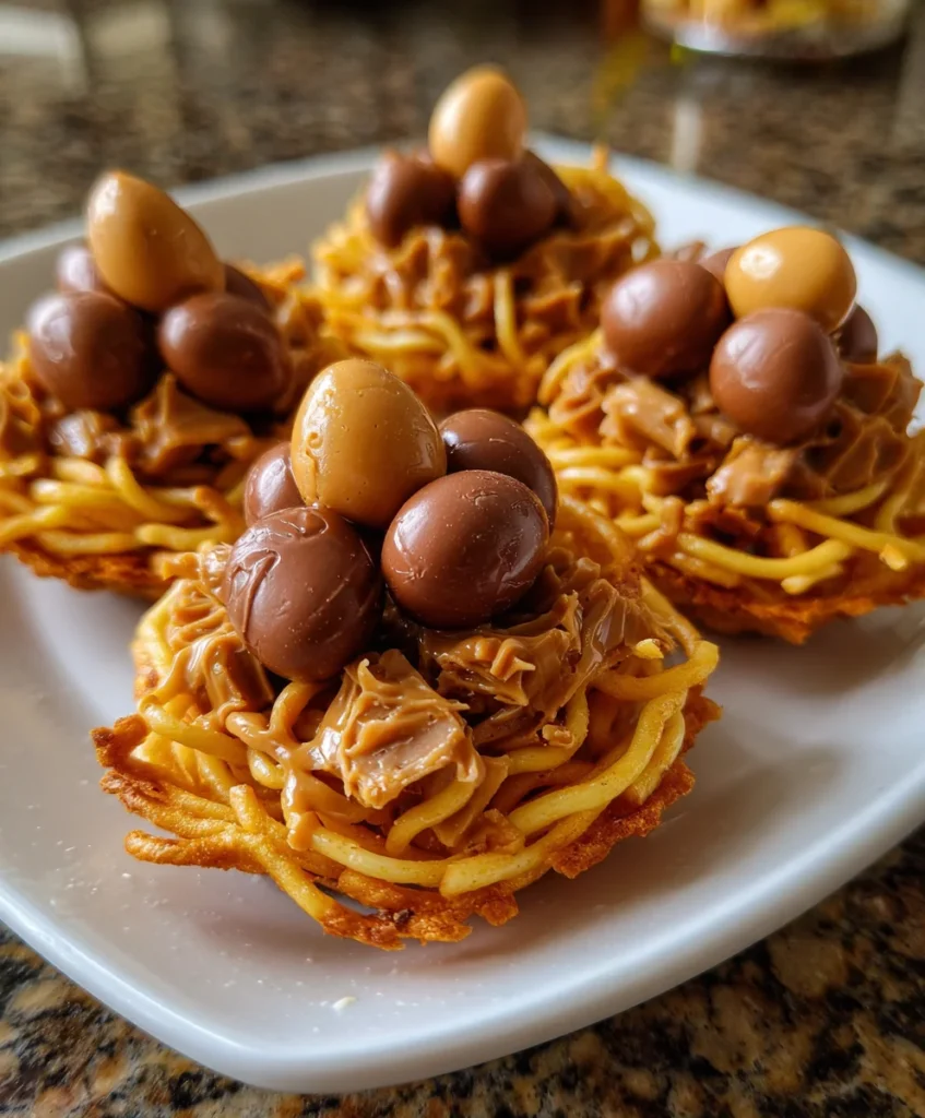 Butterscotch & Peanut Butter Bird Nest Cookies – Crunchy, Sweet & Perfectly Festive!