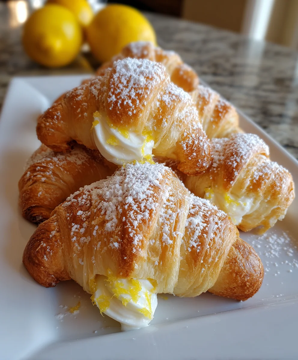 Lemon Cream Cheese Crescent Rolls – Flaky, Creamy & Bursting with Citrus Flavor!