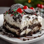 No-Bake Christmas Oreo Lasagna – Creamy, Festive & Irresistibly Sweet!