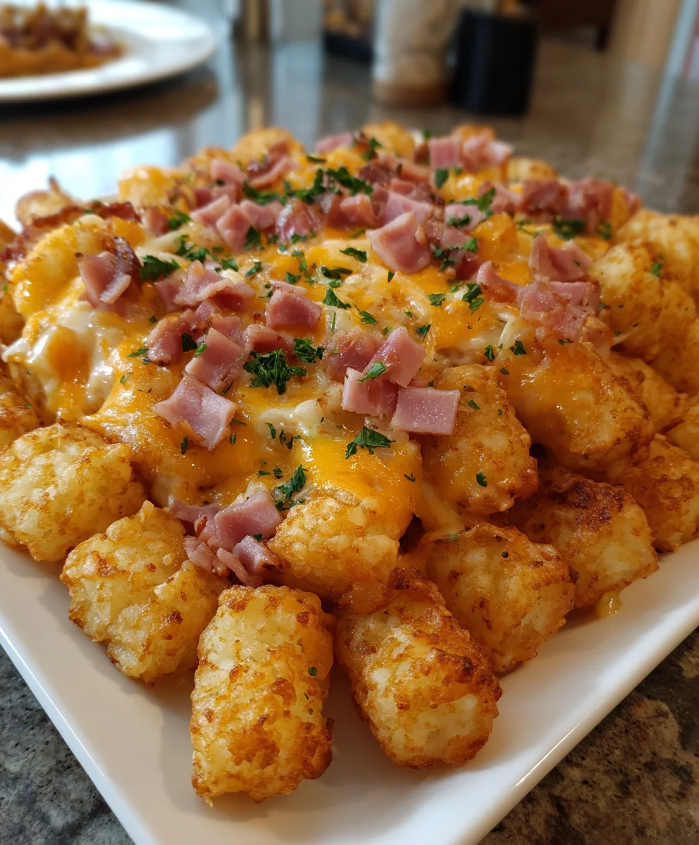Ham Tater Tot Bake – Cheesy, Crispy & Comfort Food Perfection!
