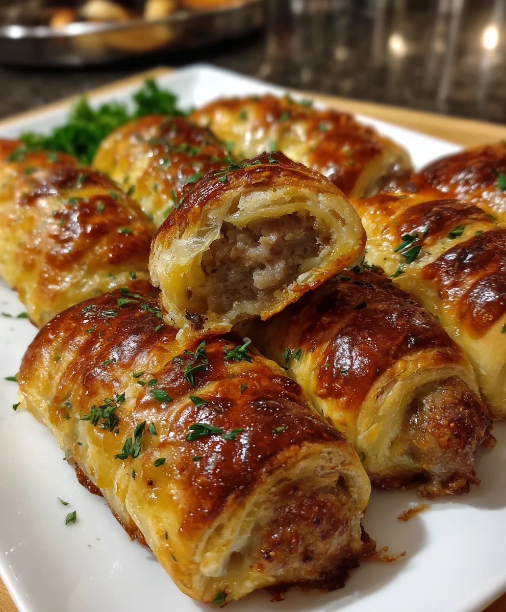 Irresistible French Onion Sausage Rolls – Flaky, Savory & Loaded with Rich Onion Flavor!
