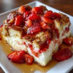 Mouthwatering Strawberry Cheesecake French Toast Bake – Sweet, Creamy & Perfectly Indulgent!