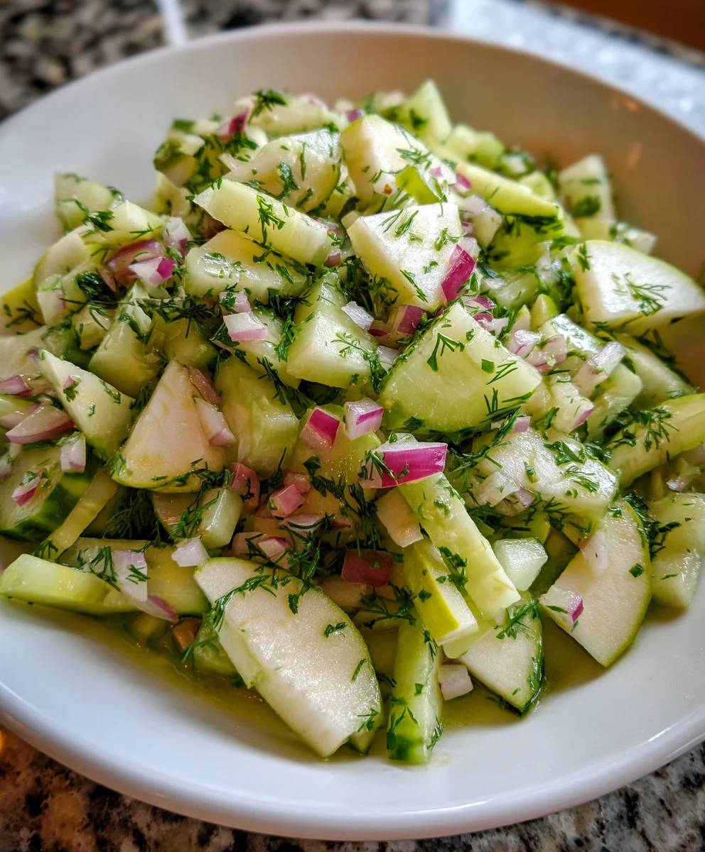 Crunchy Cucumber Celery Salad with Green Apple – Fresh, Crisp & Packed with Vibrant Flavor!