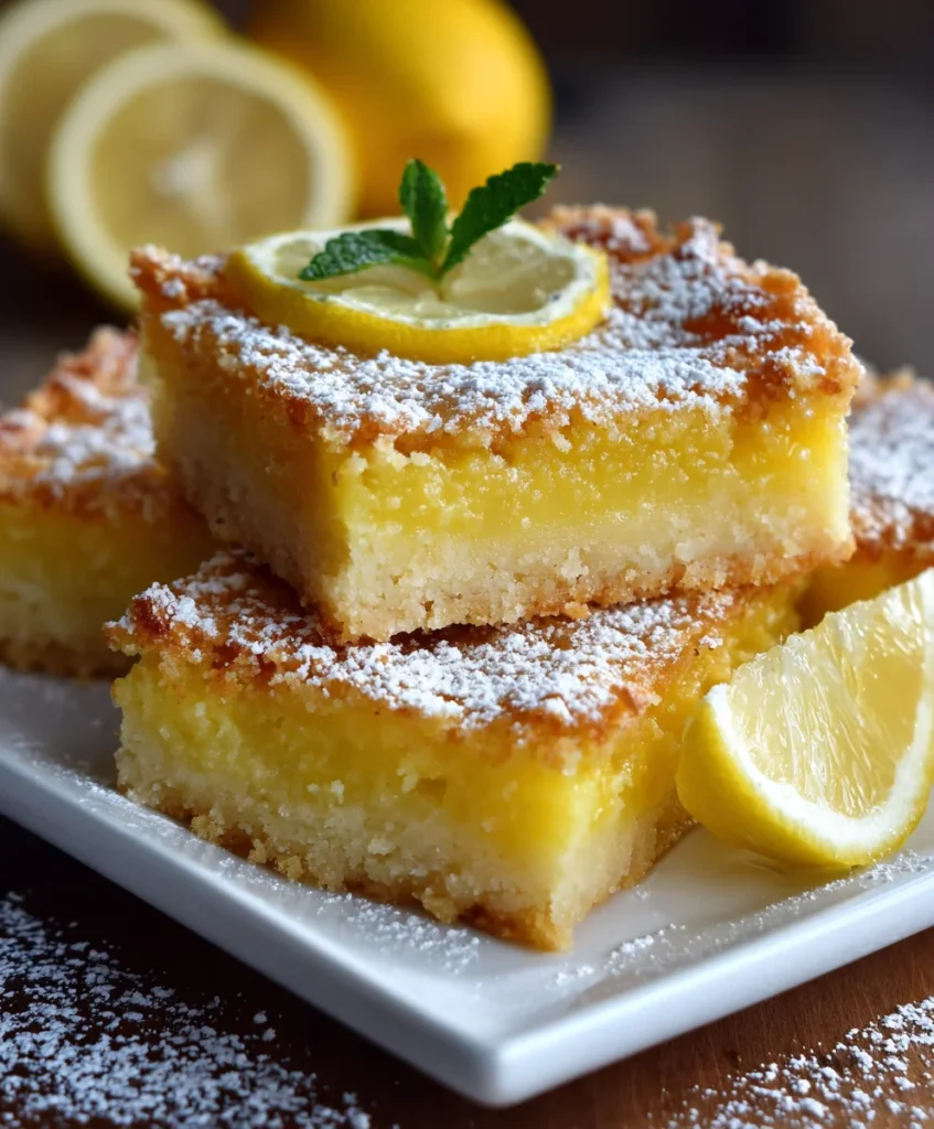 Lemon Bars with Shortbread Crust – Buttery, Tangy & Perfectly Sweet!