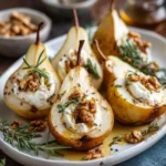 Roasted Pears with Goat Cheese & Maple Walnut Drizzle – Sweet, Savory & Elegantly Delicious!