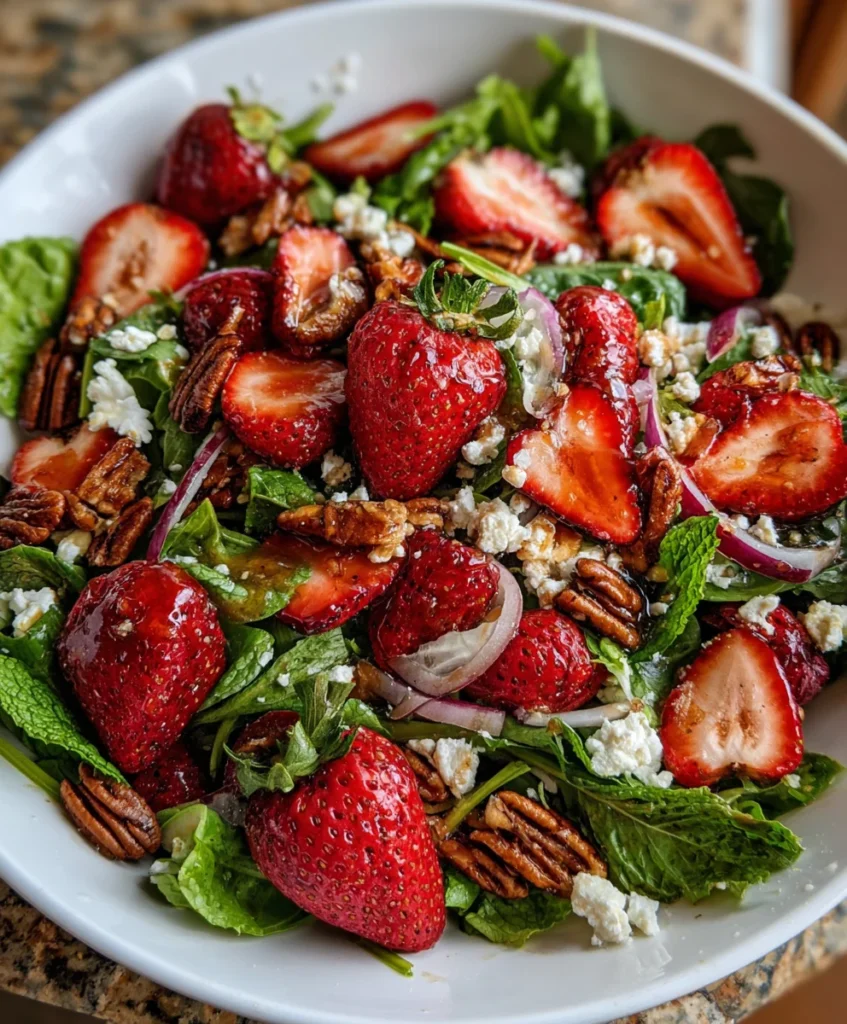 Grandma's Strawberry Feta Salad – Fresh, Sweet & Perfectly Balanced!