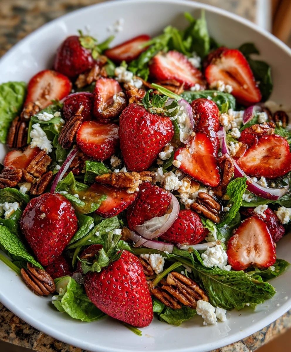 Grandma's Strawberry Feta Salad – Fresh, Sweet & Perfectly Balanced!
