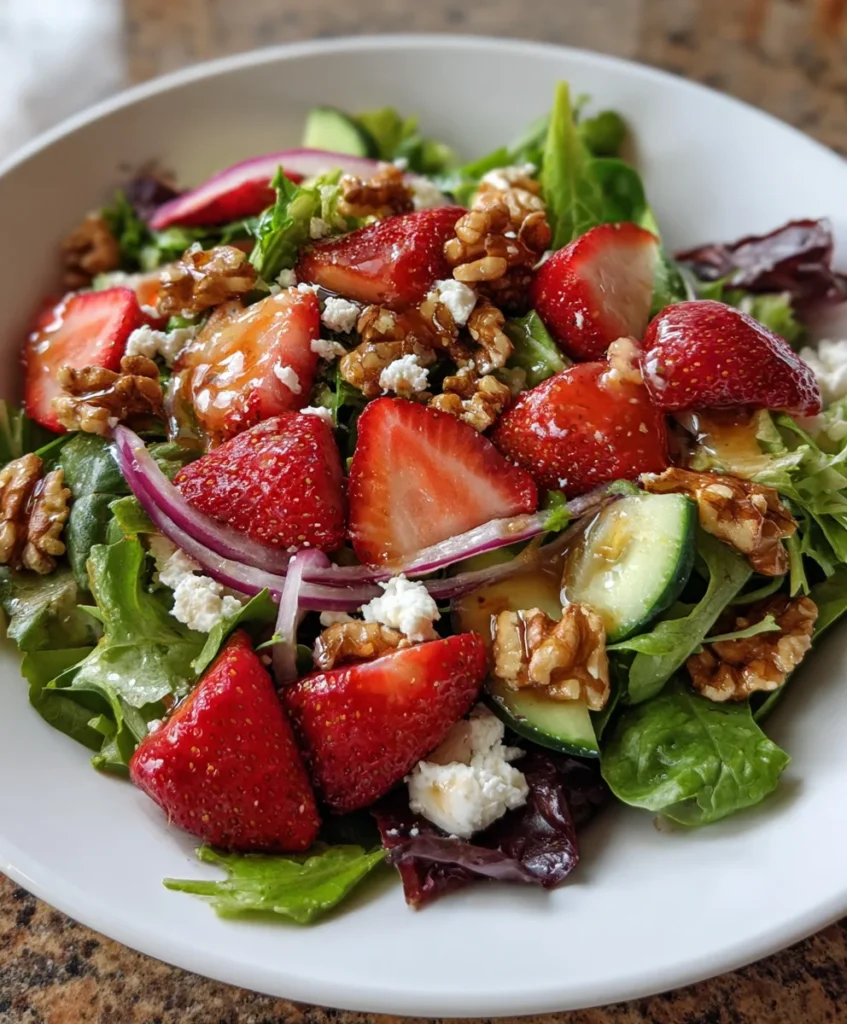Spring Strawberry Walnut Crunch Salad – Fresh, Crisp & Bursting with Sweet Spring Flavor!