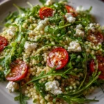 Arugula Couscous Salad with Feta – Fresh, Zesty & Packed with Mediterranean Flavor!