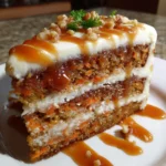 Salted Caramel Carrot Cake with Cream Cheese Frosting – Rich, Moist & Irresistibly Decadent!