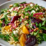 Warm Orzo Salad with Beets & Greens – Earthy, Fresh & Beautifully Balanced!