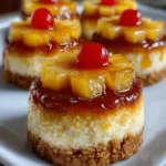 Mini Pineapple Upside Down Cheesecakes – Sweet, Creamy & Bursting with Tropical Flavor!