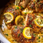 Crock Pot Lemon Garlic Chicken – Juicy, Zesty & Packed with Savory Flavor!