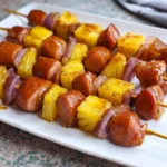 Pineapple Brown Sugar Smokies Skewers – Sweet, Smoky & Glazed to Perfection!