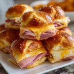 Honey Mustard Ham & Cheese Pretzel Sliders – Warm, Cheesy & Packed with Sweet Savory Flavor!