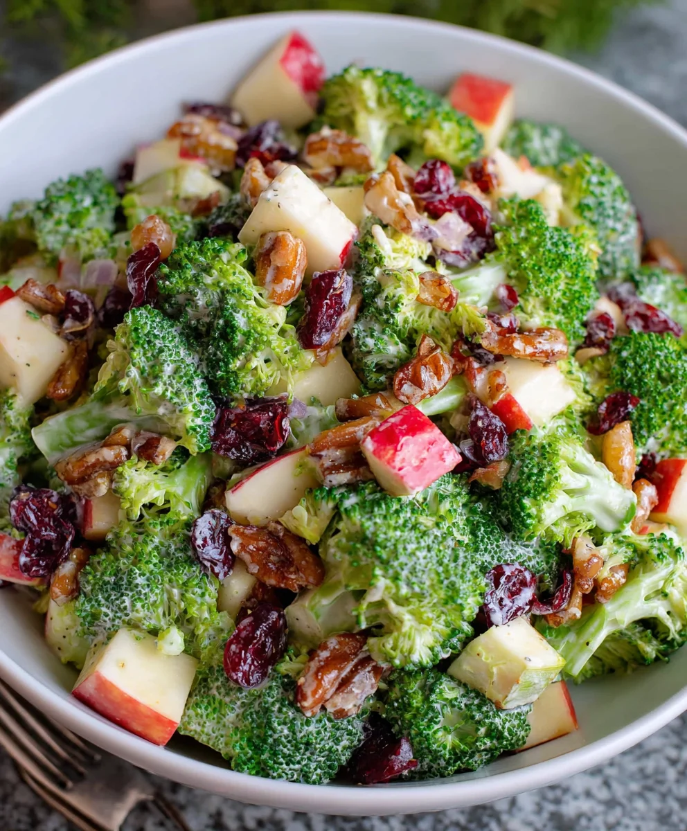 Honeycrisp Apple Cranberry Broccoli Salad – Crisp, Fresh & Packed with Sweet Crunch!