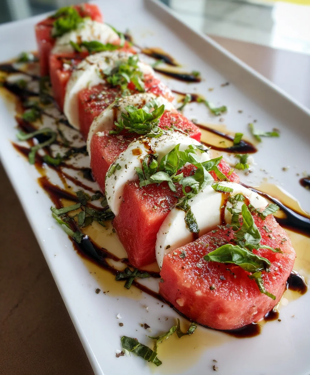 Watermelon Caprese – Fresh, Juicy & Bursting with Summer Flavor!