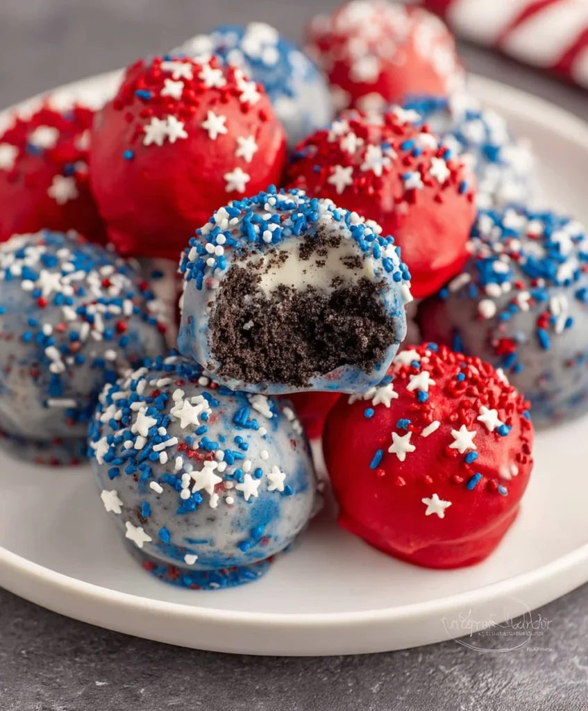 4th of July Oreo Cream Cheese Balls Recipe – Creamy, Festive & Packed with Cookies-and-Cream Flavor!