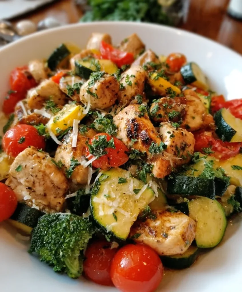 Loaded Chicken and Veggie Skillet – Hearty, Flavorful & Packed with Fresh Goodness!