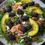 Blackberry, Avocado and Arugula Salad – Fresh, Creamy & Bursting with Bright Berry Flavor!
