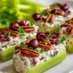 Cranberry Pecan Cream Cheese Stuffed Celery – Crunchy, Creamy & Perfectly Sweet and Savory!