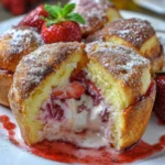 Cream Cheese Strawberry French Toast Muffins – Sweet, Creamy & Bursting with Berry Flavor!