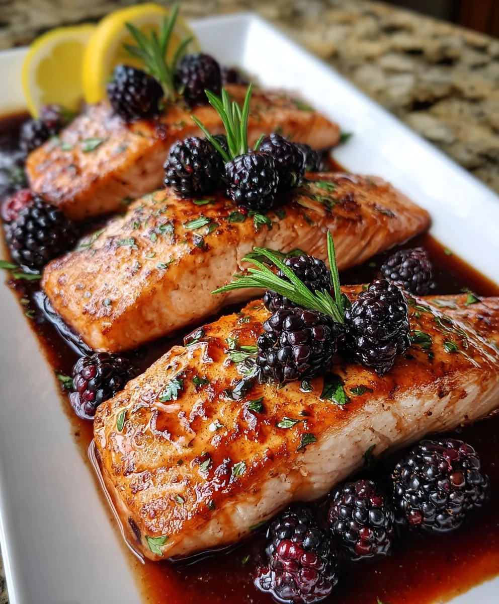 Bourbon Blackberry Salmon – Sweet, Savory & Glazed to Perfection!