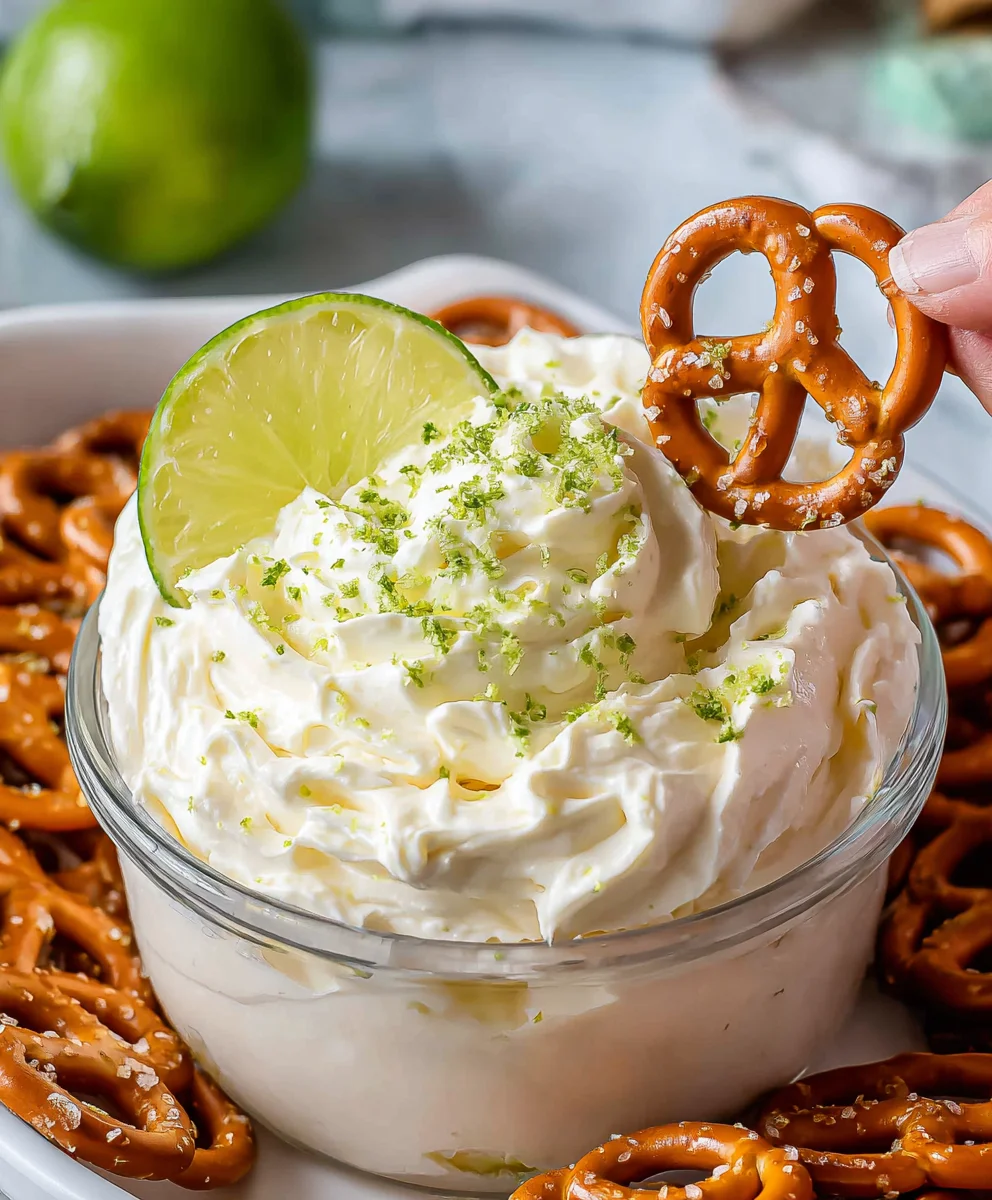 Margarita Dip with Salted Pretzels – Creamy, Tangy & Perfectly Sweet-Salty!