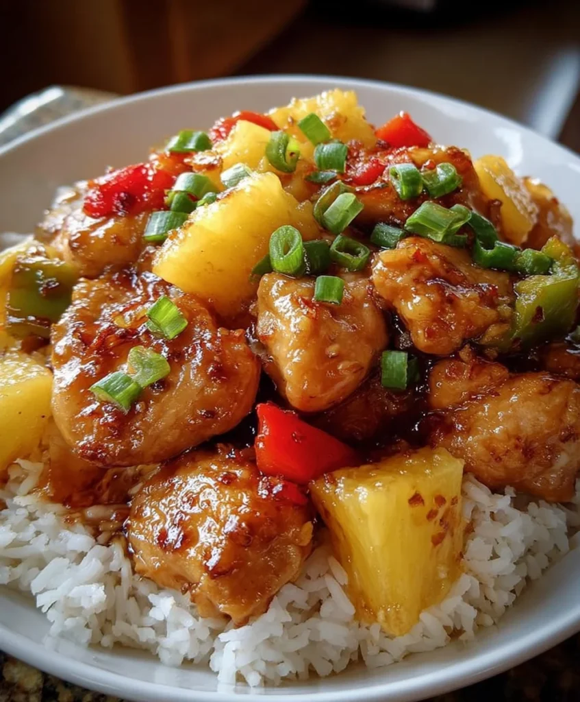 Slow Cook Pineapple Chicken – Sweet, Savory & Packed with Tropical Flavor!