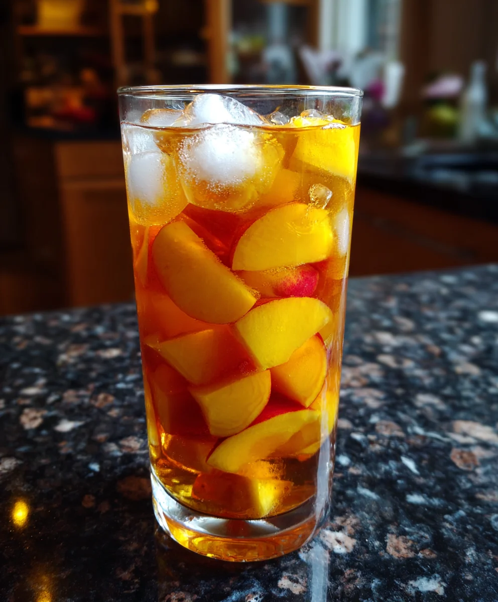 Peach Iced Tea – Sweet, Refreshing & Bursting with Juicy Peach Flavor!