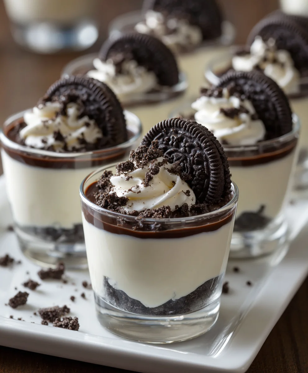Cookies and Cream Pudding Shots – Creamy, Sweet & Packed with Cookies-and-Cream Goodness!