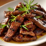 Grill Pan Honey Glazed Steak Strips – Juicy, Sweet & Packed with Sizzling Flavor!