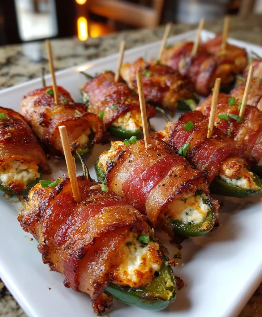 Bacon Wrapped Chicken Jalapeño Poppers – Crispy, Cheesy & Packed with Bold Flavor!