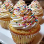 Confetti Sprinkle Cupcakes – Fun, Fluffy & Bursting with Sweet Celebration Flavor!