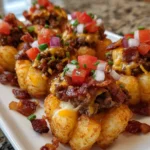 Cheeseburger Stuffed Tater Cones – Crispy, Cheesy & Loaded with Burger Flavor!