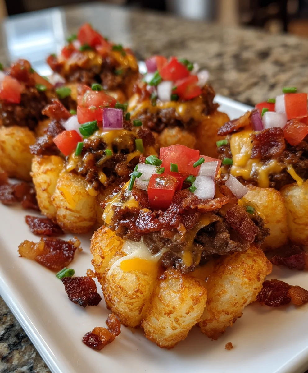 Cheeseburger Stuffed Tater Cones – Crispy, Cheesy & Loaded with Burger Flavor!