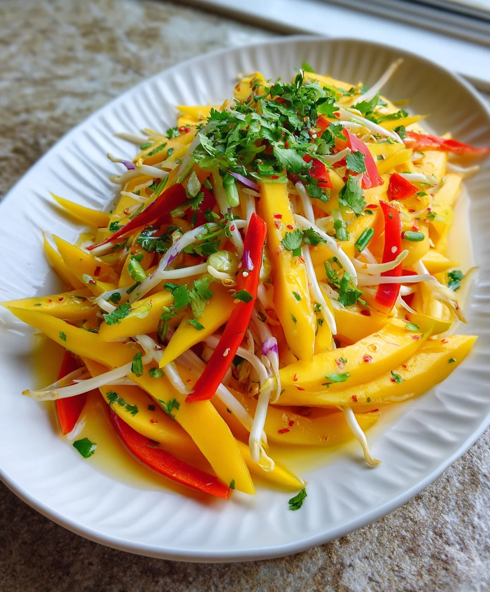 Simple Thai Mango Salad – Fresh, Crunchy & Bursting with Bold Tropical Flavor!