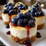 Healthy Mini Lemon Blueberry Cheesecakes – Light, Creamy & Bursting with Fresh Berry Flavor!