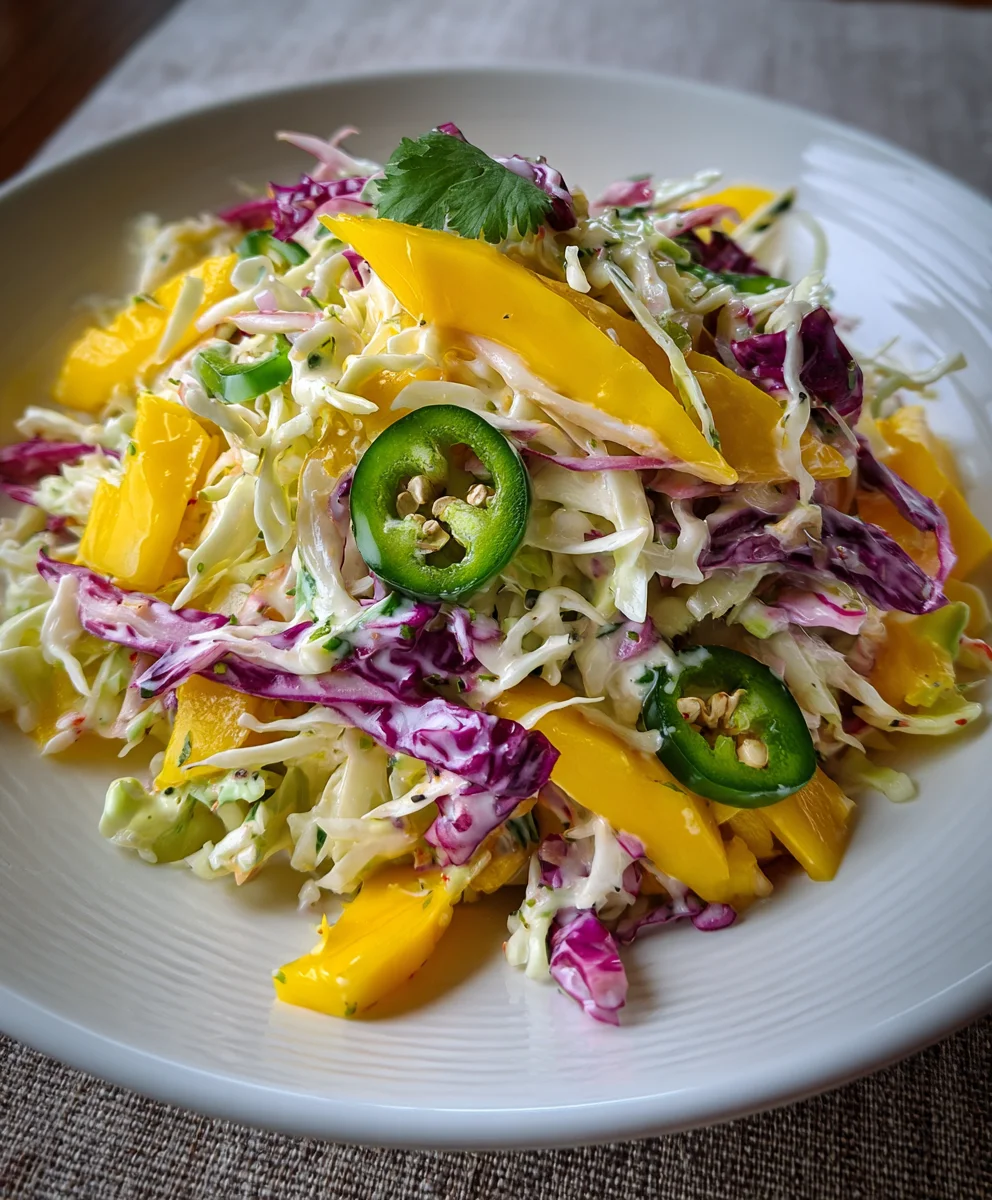 Mango Coleslaw – Fresh, Crunchy & Bursting with Tropical Flavor!