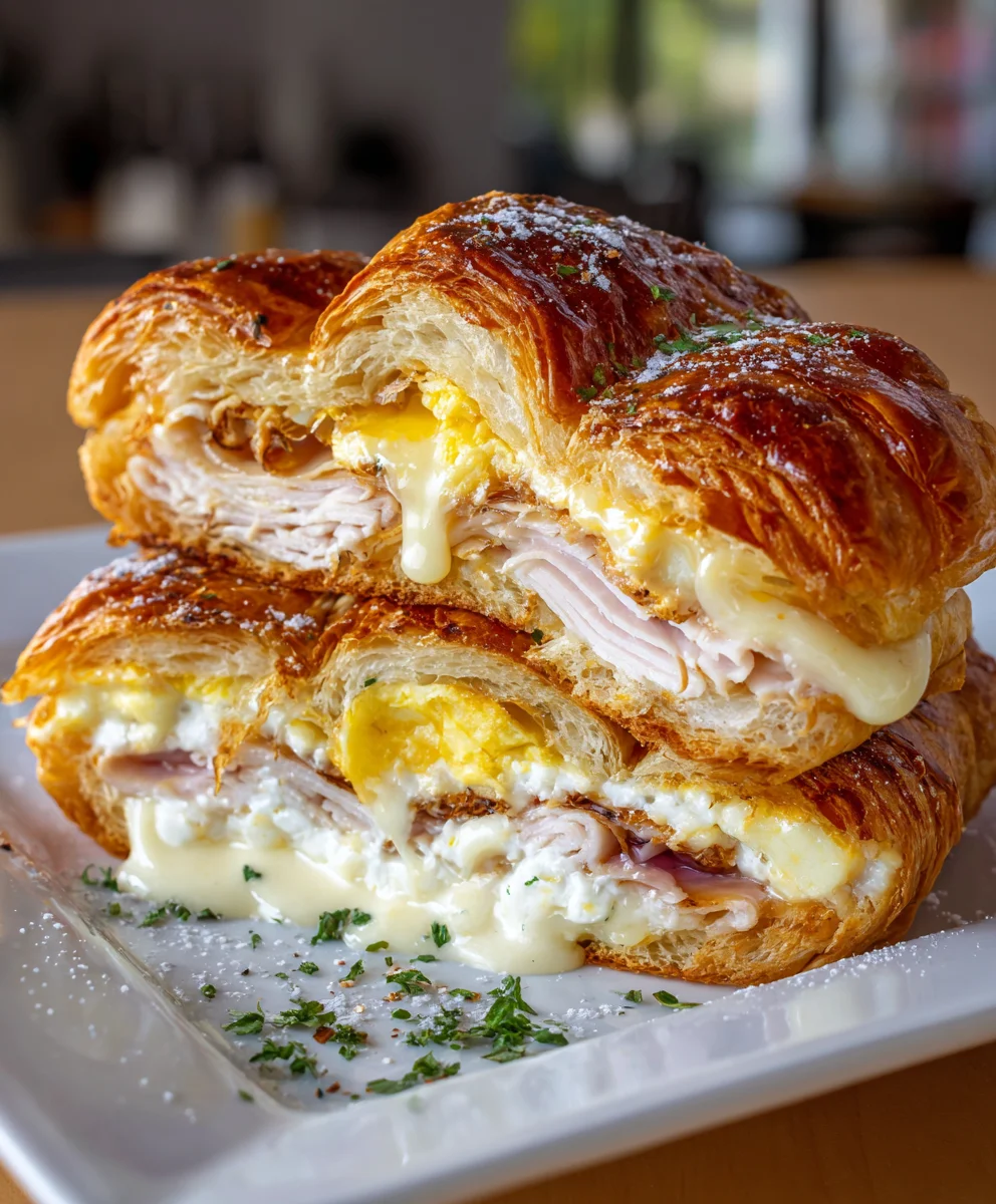 Turkey and Havarti Croissant Sandwich – Buttery, Melty & Packed with Savory Flavor!
