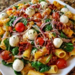 Sun-Dried Tomato Pasta Salad – Fresh, Tangy & Packed with Bold Mediterranean Flavor!