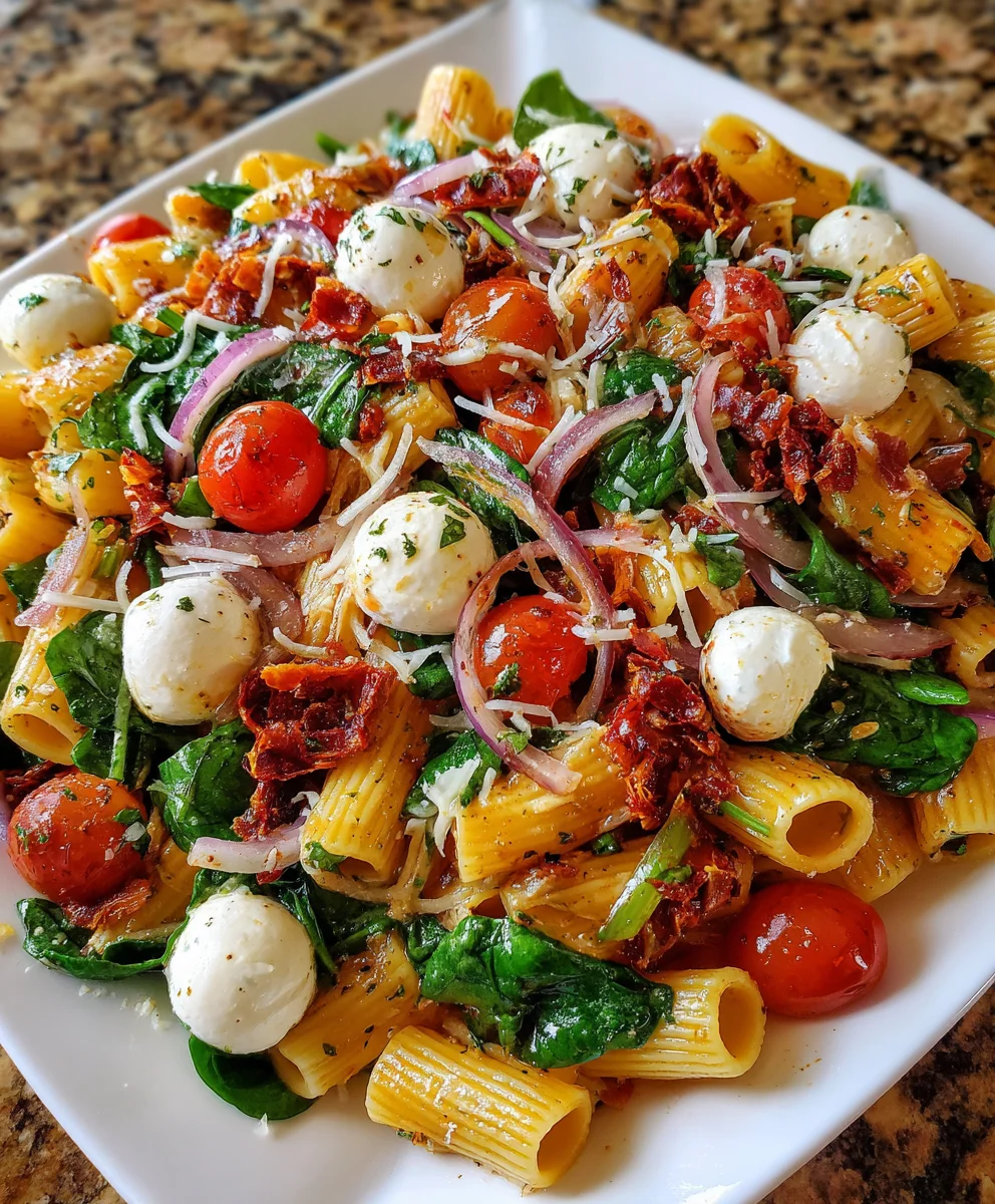 Sun-Dried Tomato Pasta Salad – Fresh, Tangy & Packed with Bold Mediterranean Flavor!