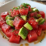 Watermelon and Avocado Salad – Fresh, Juicy & Bursting with Summer Flavor!