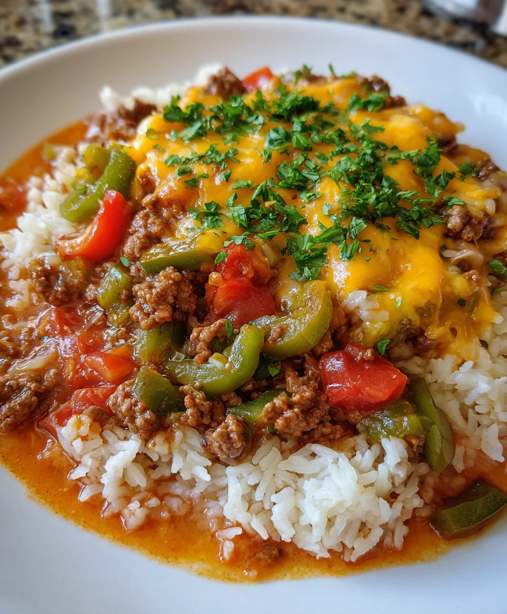 Cheesy Taco Beef & Rice – Bold, Cheesy & Packed with Tex-Mex Flavor!