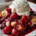 Cherry Cobbler Recipe with Pie Filling – Warm, Sweet & Bursting with Juicy Cherry Flavor!