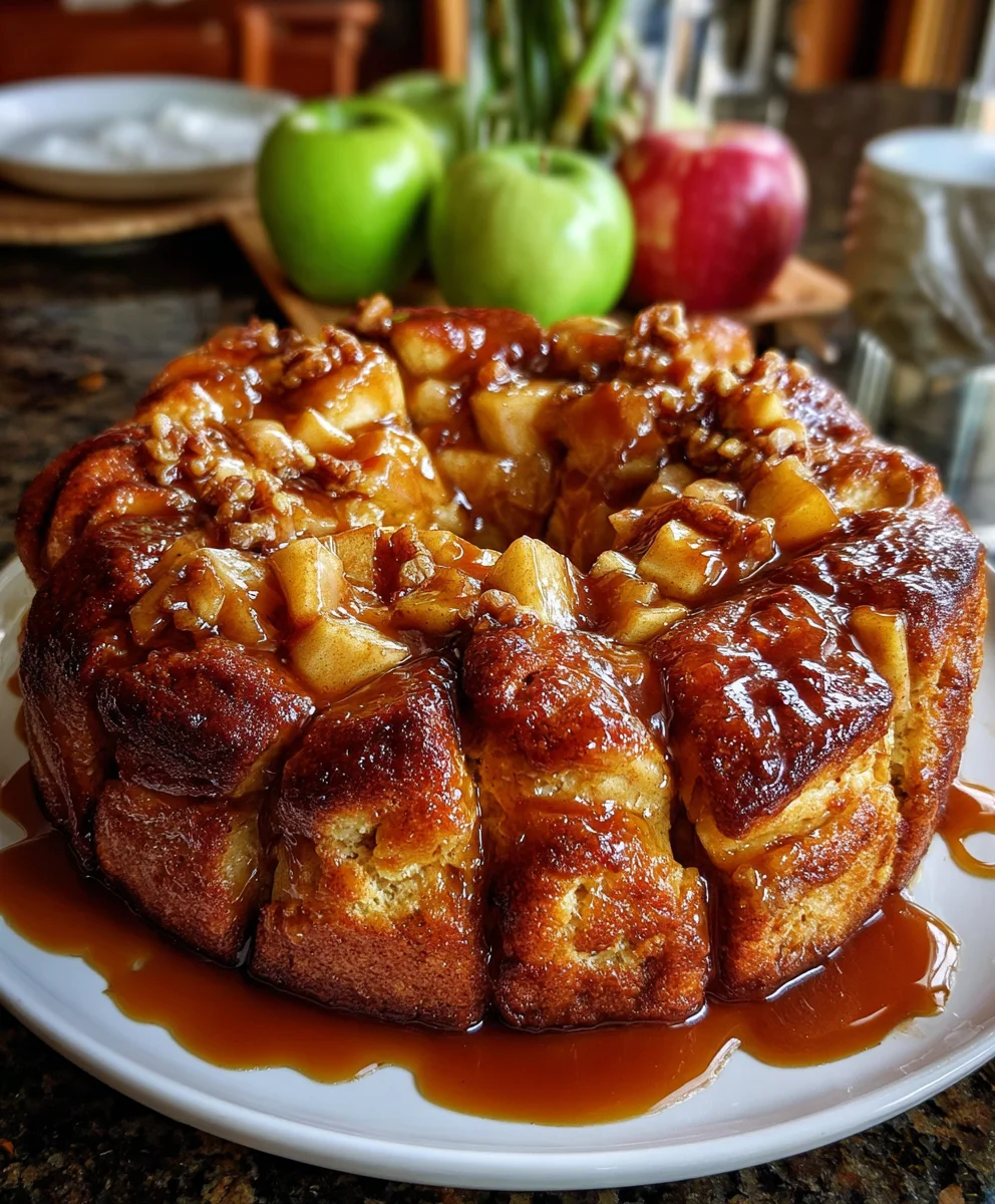 Gooey Caramel Apple Monkey Pull Apart Bread – Sticky, Sweet & Packed with Cozy Fall Flavor!