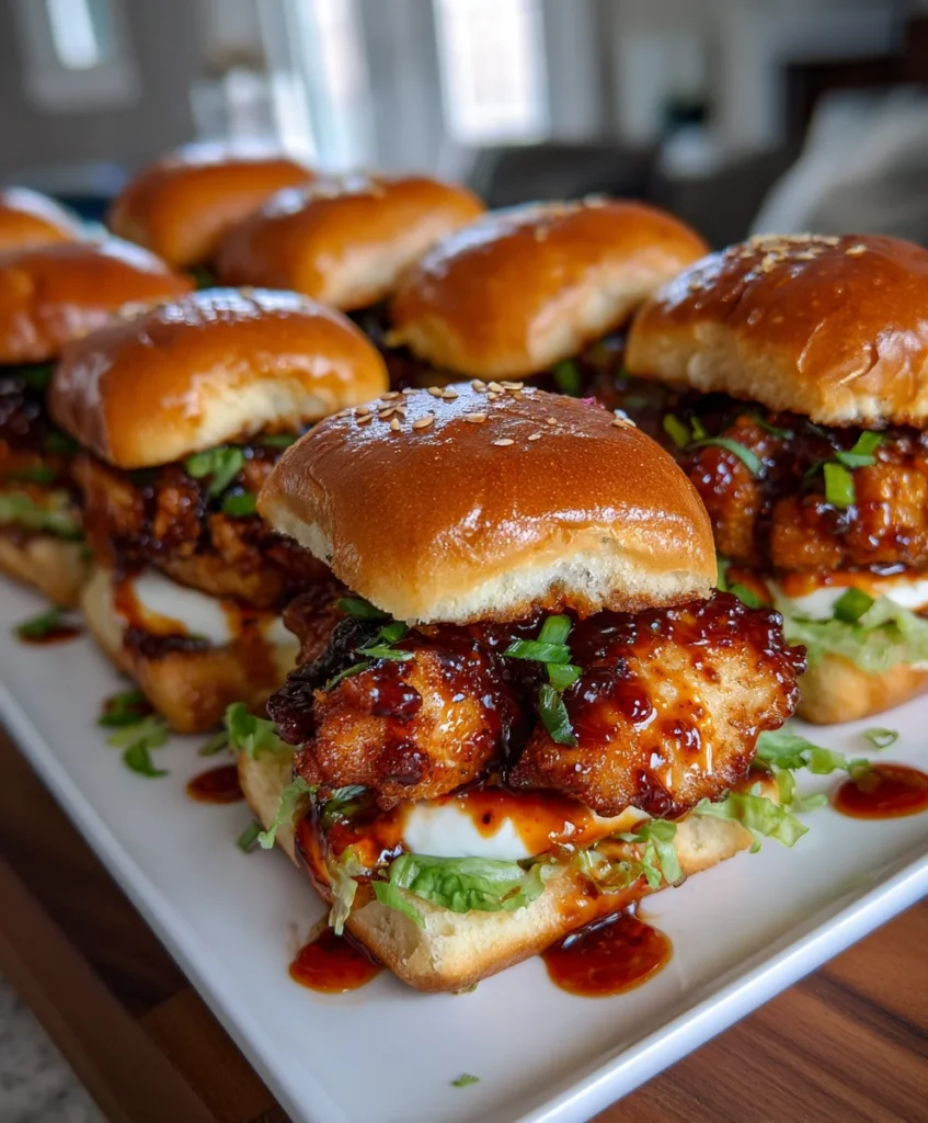 Mouthwatering Jimmy’s Bang Bang Chicken Sliders – Crispy, Saucy & Packed with Bold Flavor!